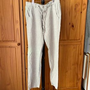 H&M linen drawstring pants